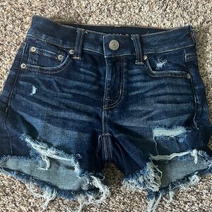 American Eagle dark wash jean shorts